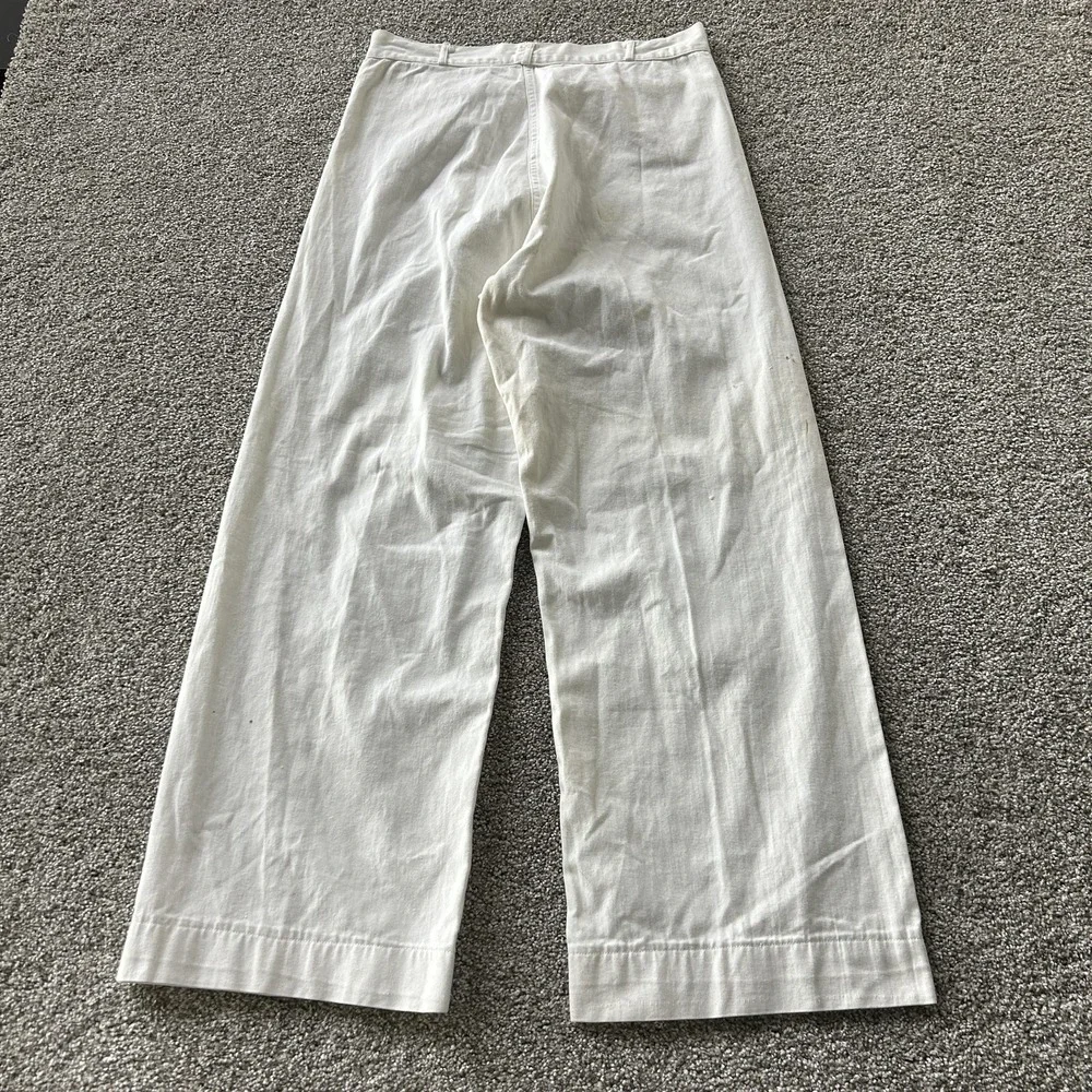 Vintage 40's 50's WWII US Navy Bell Bottom Crackerjack Sailor White Trousers